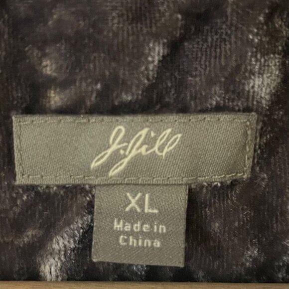 J Jill Women Dark Gray Corduroy Coat Jacket XL Field Cottagecore Whimsigoth Boho - Picture 5 of 11